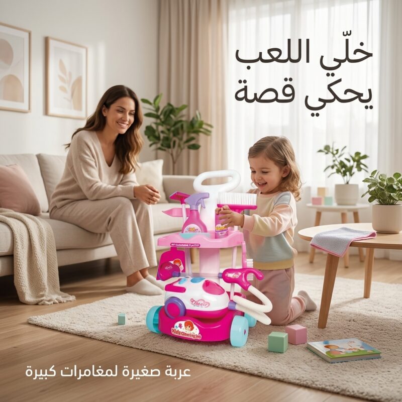 عربة التنظيف الممتعة للأطفال