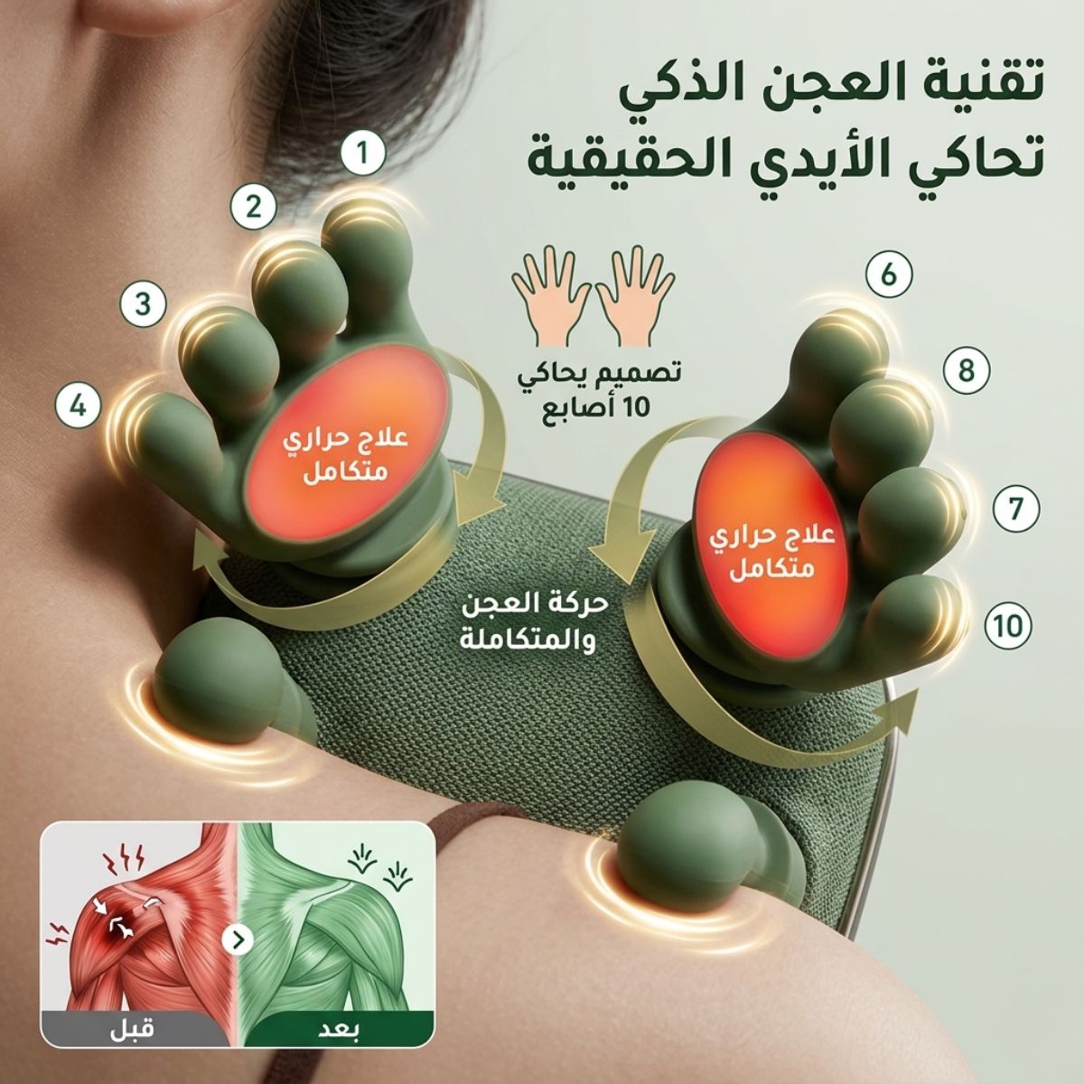 أوضاع التدليك ومستويات الشدة