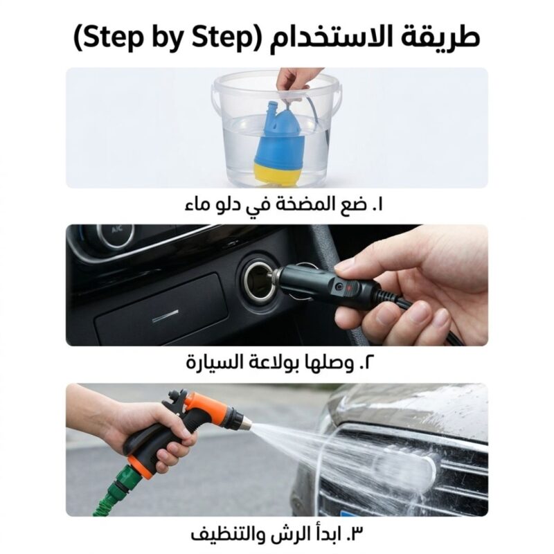 مضخة غسيل السيارات المتنقلة