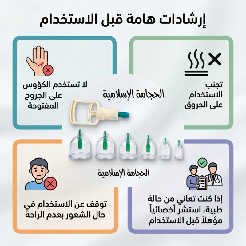 طقم كؤوس العناية والراحة البدنية المتكامل