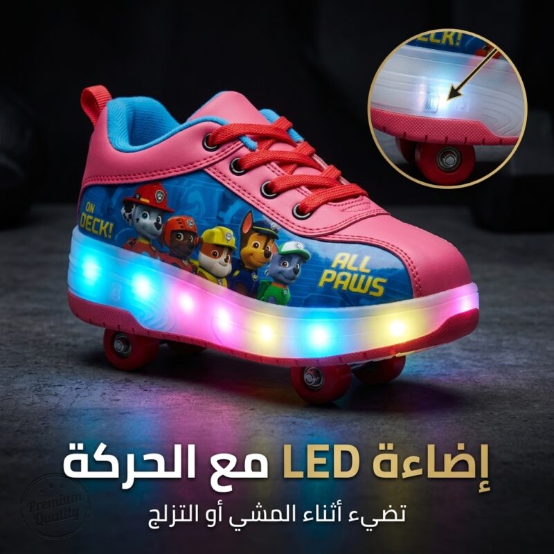 حذاء التزلج المضيء للأطفال 2 في 1