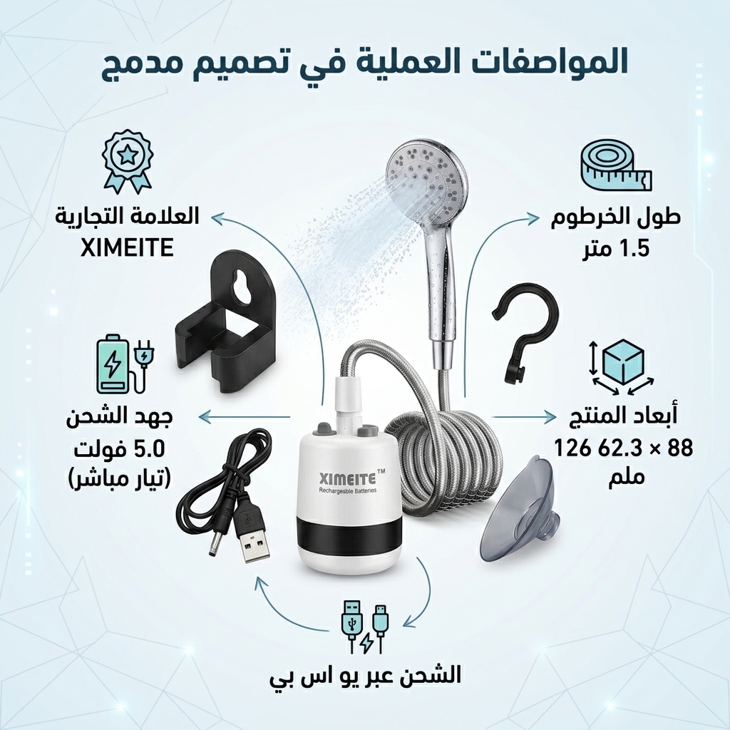 تفاصيل دش التخييم المحمول