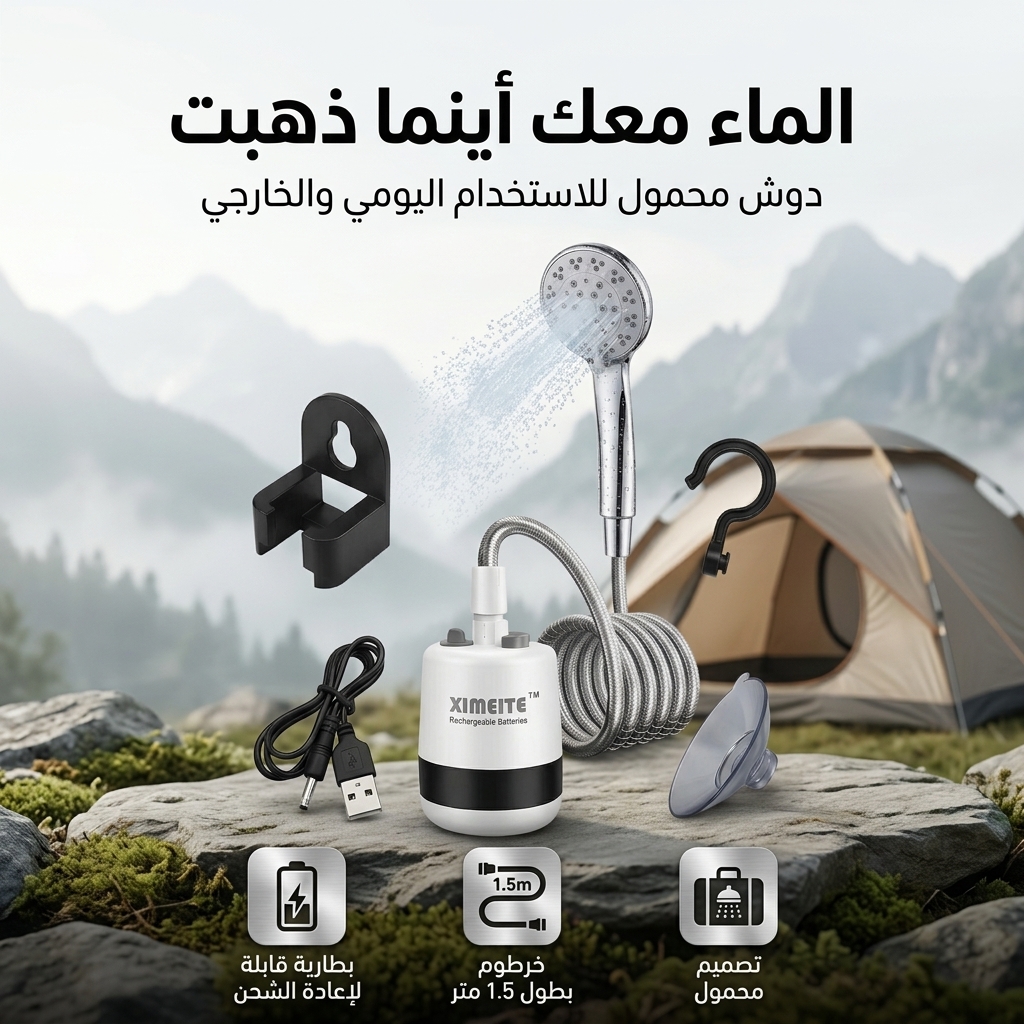 الخرطوم وكابل الشحن والخطاف وكوب الشفط