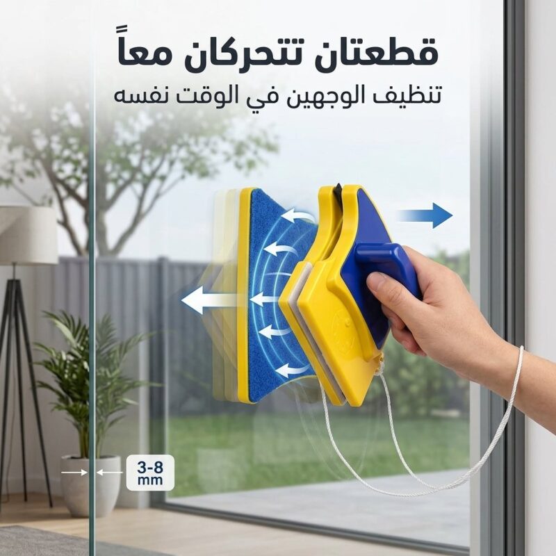 مساحة تنظيف الزجاج المغناطيسية