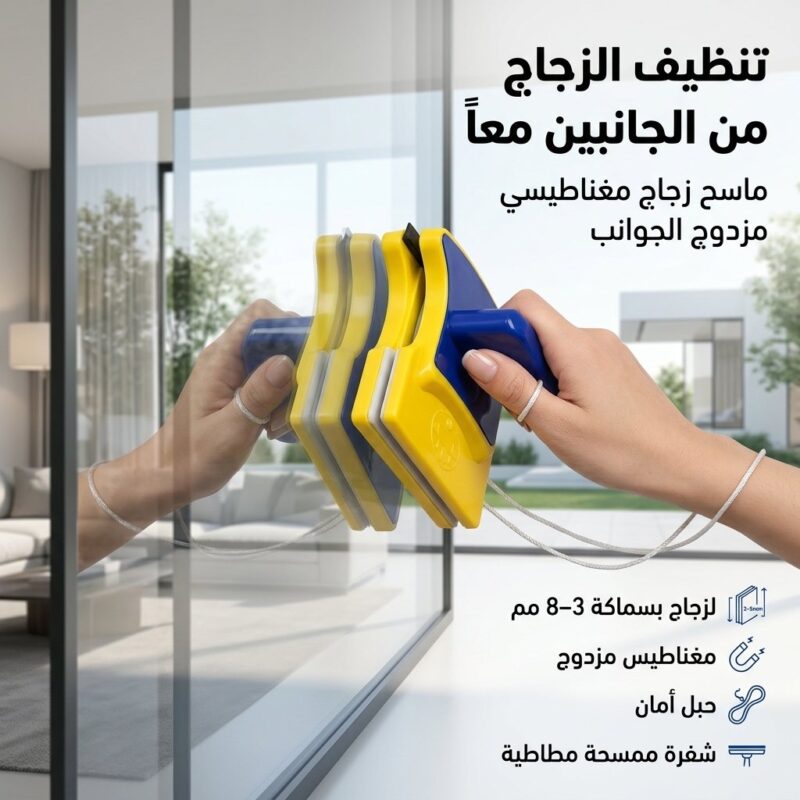 مساحة تنظيف الزجاج المغناطيسية