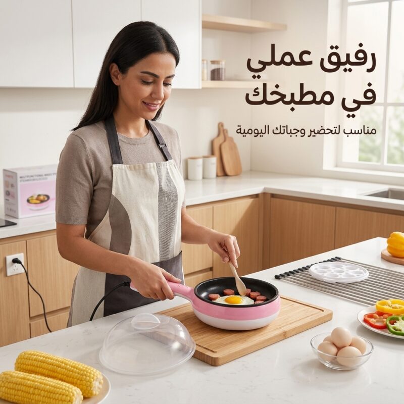 مقلاة كهربائية و سلق البيض 2 في 1