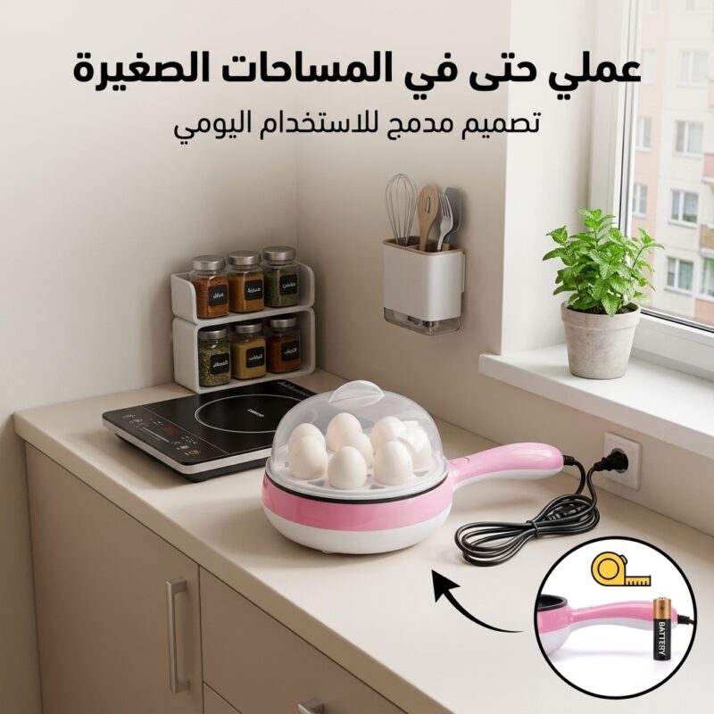مقلاة كهربائية و سلق البيض 2 في 1