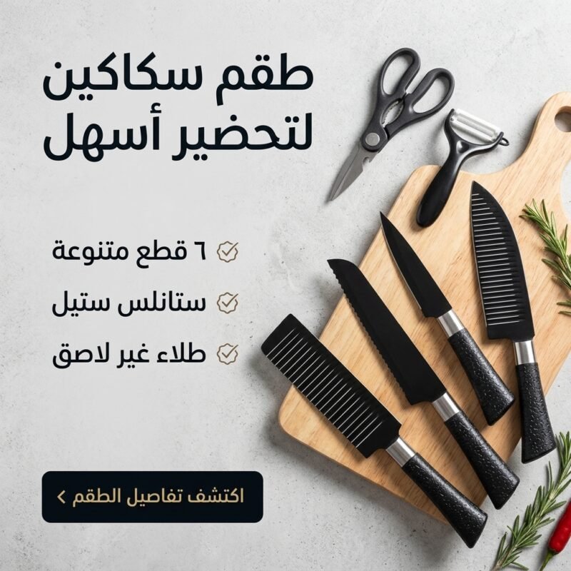 طقم سكاكين المطبخ 6 قطع