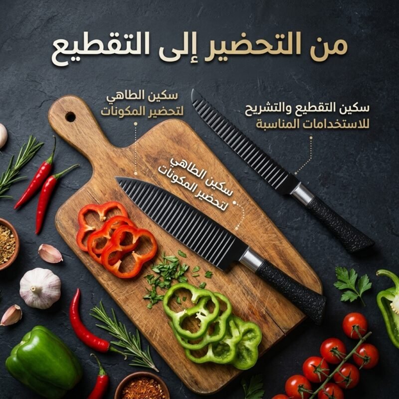طقم سكاكين المطبخ 6 قطع