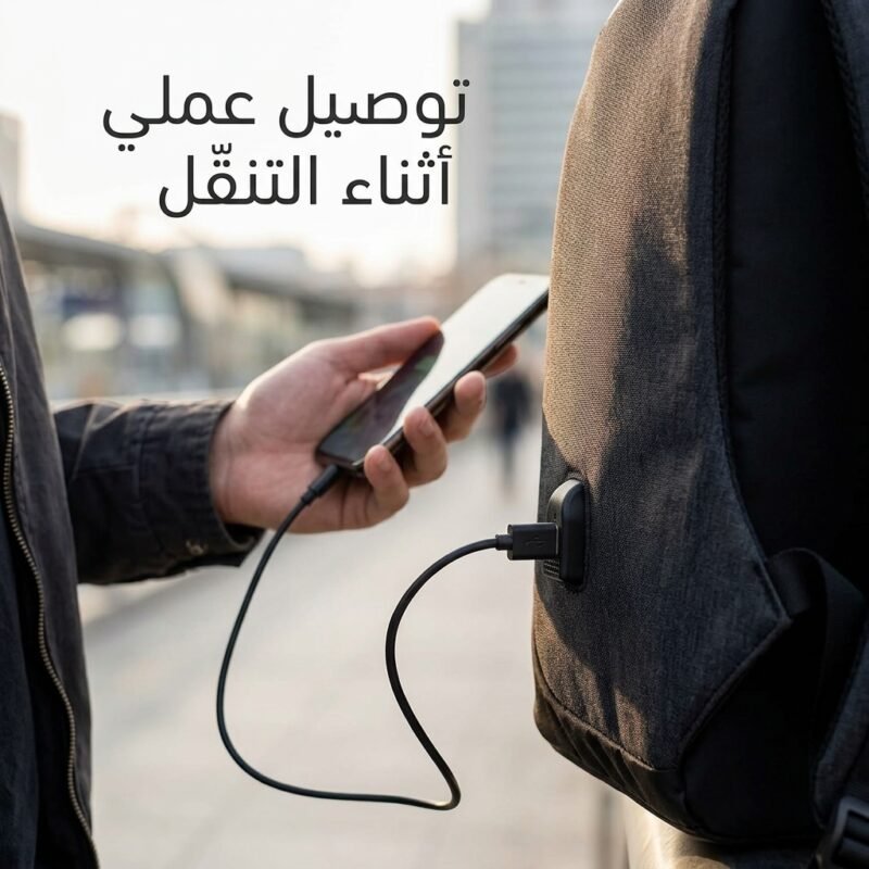 حقيبة الظهر الذكية بمخرج USB — تناسب لابتوب 15.6 بوصة